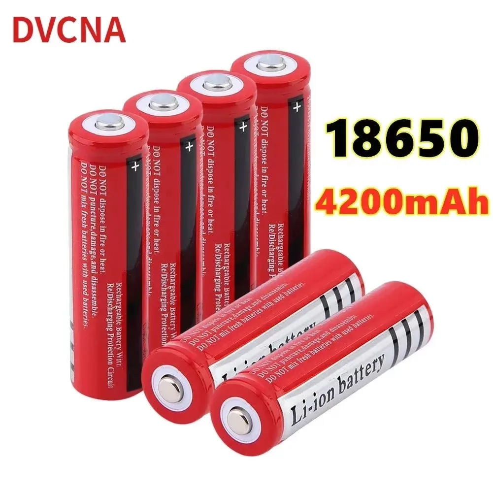 18650 Battery 3.7V 4200mAh Rechargeable Liion Battery for Led Flashlight Torch Batery Litio Battery