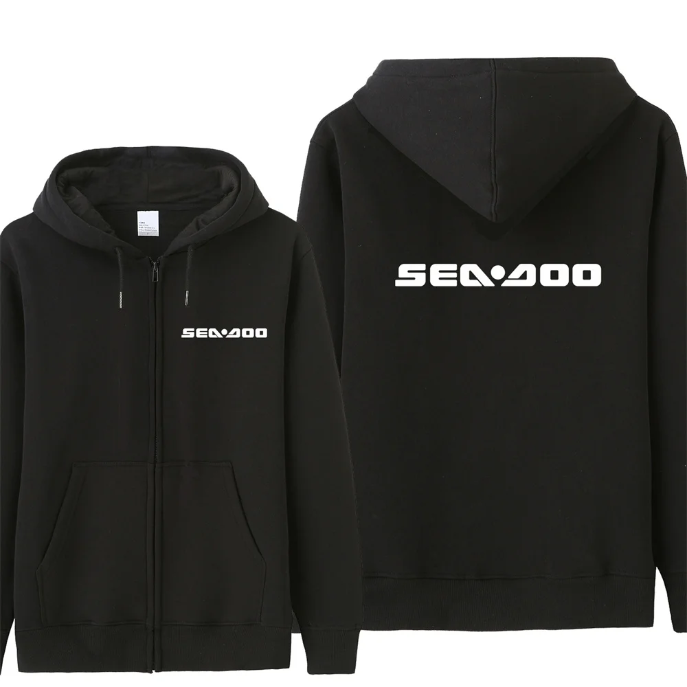 Sea Doo Sweatshirts Men Casual Seadoo Moto Hoodies Fleece Jacket Zipper Tracksuit