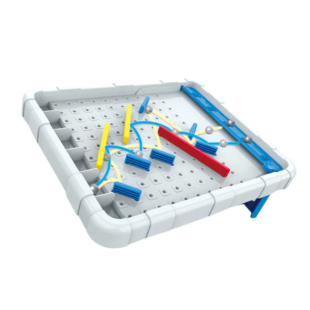 1 szt. Marmurowa Gra Labiryntowa Interaktywna Gra Pinballowa Labirynt Zabawka Jasnoszara Trening Myślenia Puzzle dla Dzieci Chłopców Dziewcząt