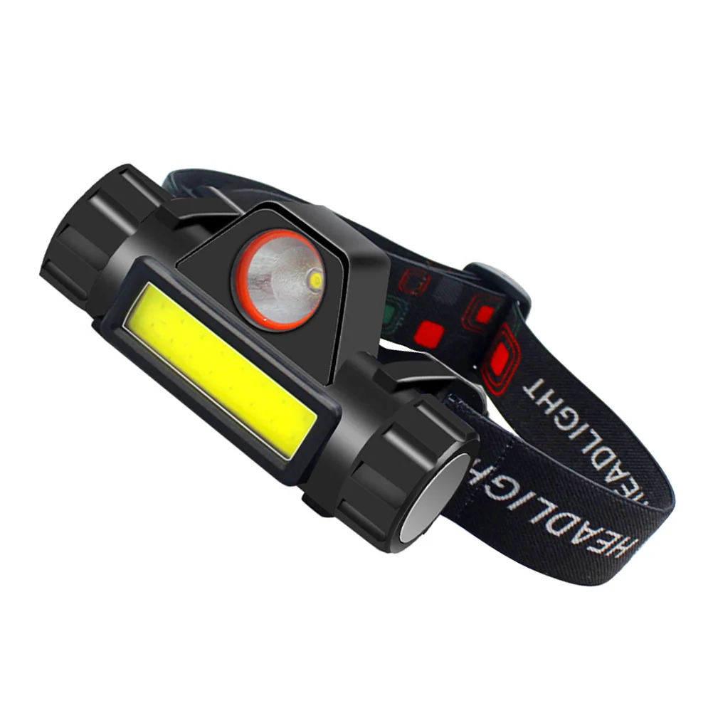 

Headlamp Outdoor Sensor Headlight LED Rechargeable Torches Flashlights USB Charging Abs Fishing Night Torching Work