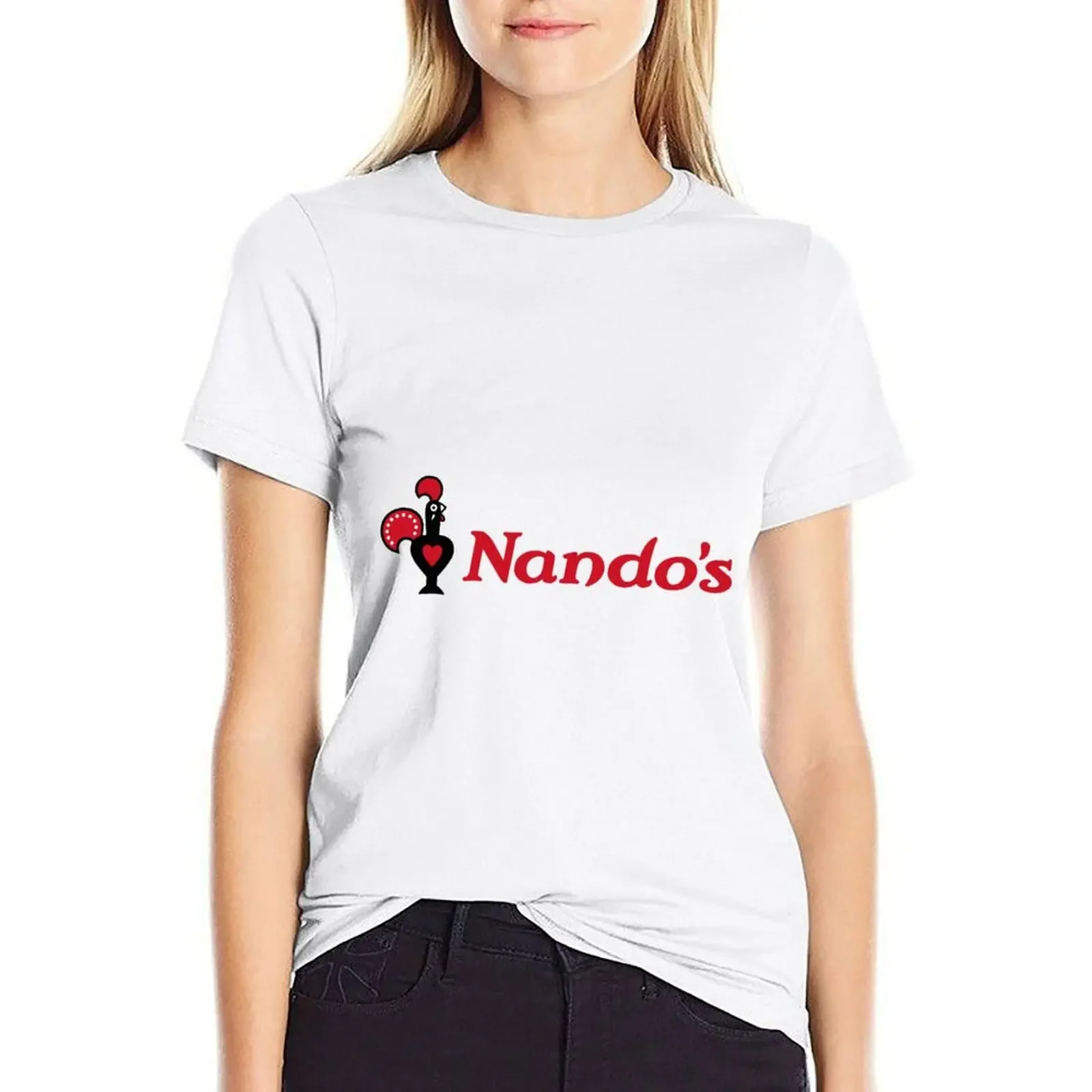 nando's restaurant logo T-shirt oversized graphics Female clothing t shirts for Women loose fit