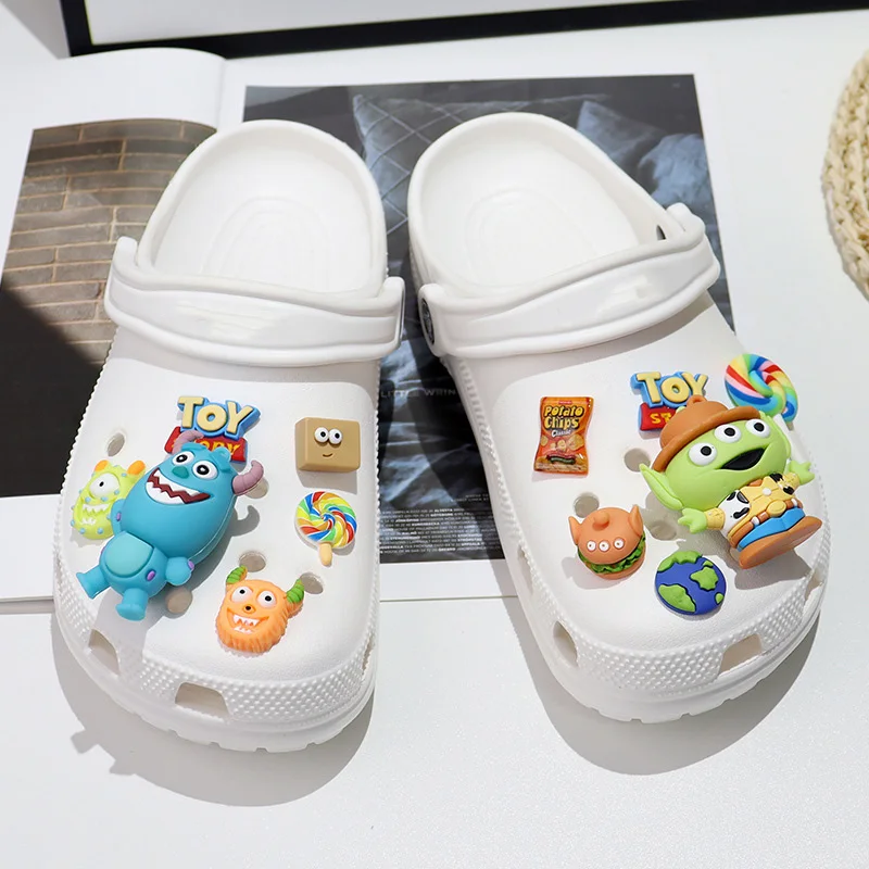 Miniso Cartoon Disney Toy Story Monster Shoes Accessories Cute Simple Birthday Gift Sandal Decoration Buckle Gifts