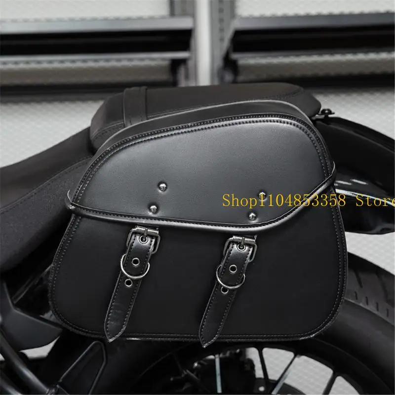 

652F Motorcycle Gear Bag Storage Pouches Organizers Black With Multiple Compartments For Travelers Enhanced Aesthetic Appeal
