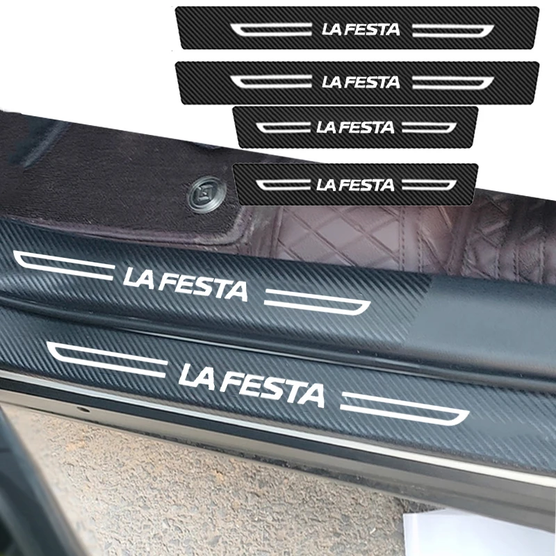 For Hyundai LA Festa Car Trunk Threshold Decals, Protective Sticker, Door Sill Anti-collision Strip, Sticker Anti Scratching