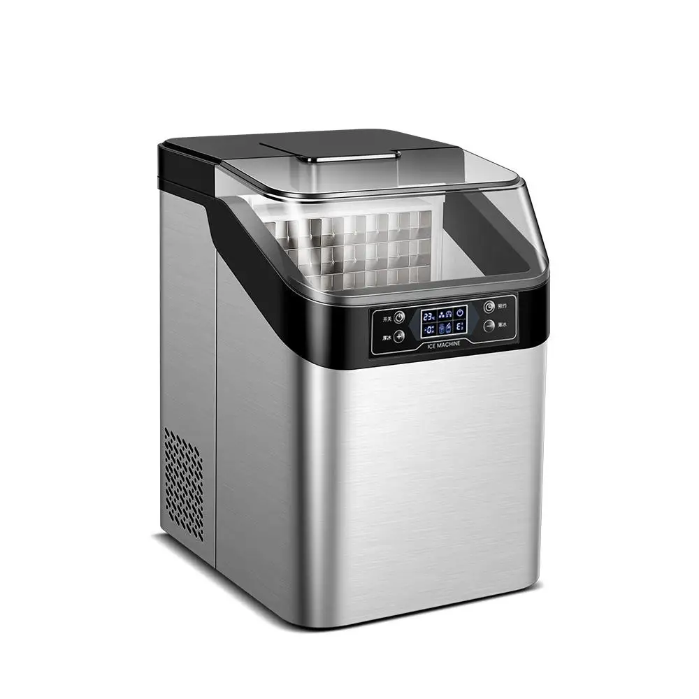 

Use Cube Shape Household Electric Automatic Ice Maker Stainless Steel Housing High Capacity Mini Ice Block Making Machine