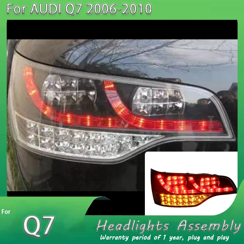 

Комплект светодиодных задних фонарей для Audi Q7, 2006-2010 гг., модифицированные светодиодные задние фонари, указатели поворота, стоп-сигналы
