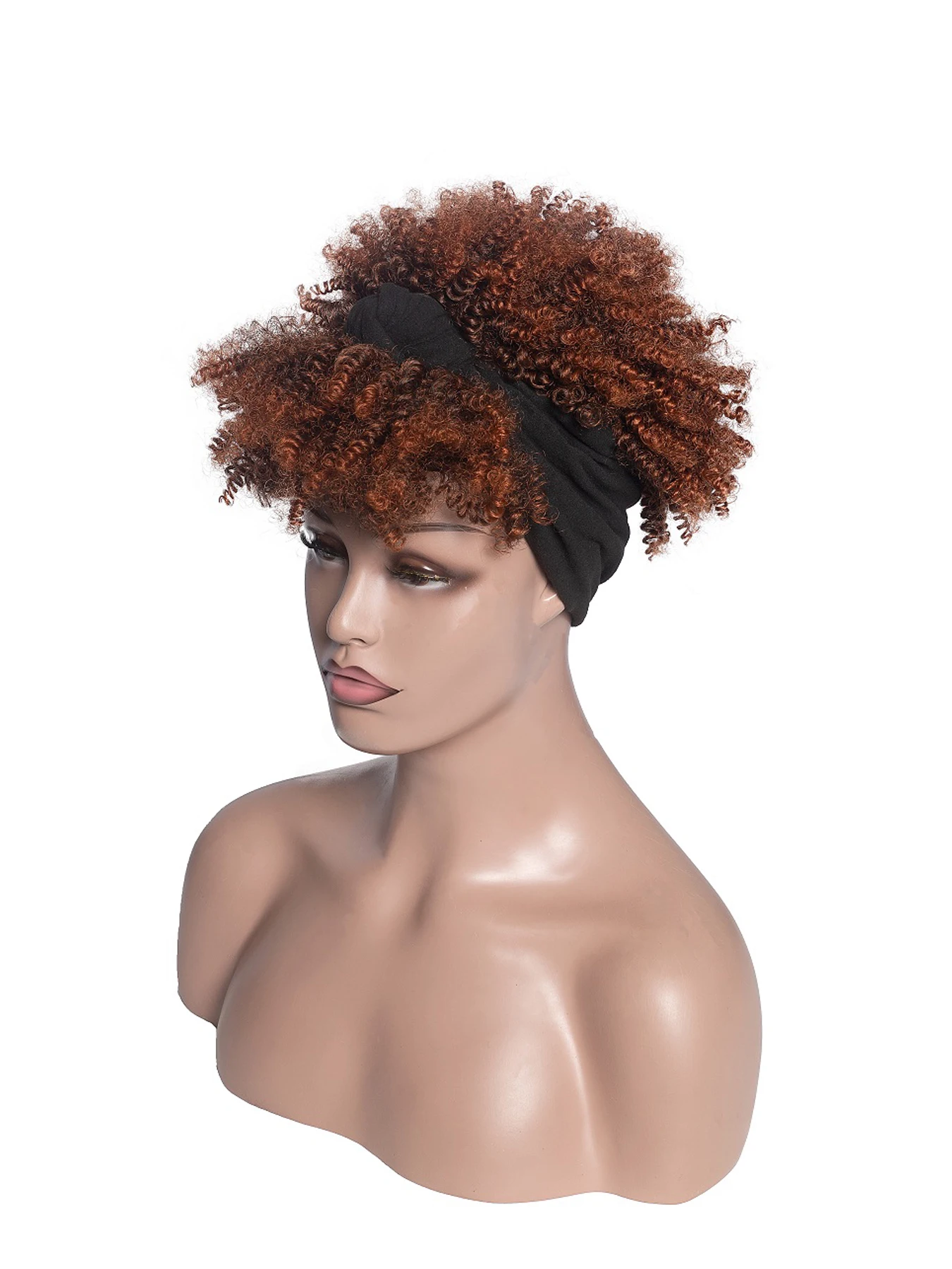 Cheveux bouclés courts en fibre chimique, machine à soie haute température, couvre-chef, tête tressée promo, mode européenne et américaine