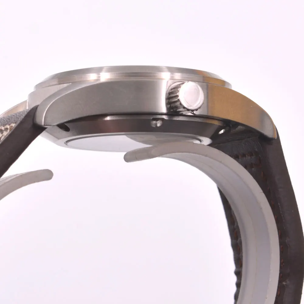 カスタム36MM/39MMサファイアクリスタルブラッシュドケースメンズ腕時計NH35自動巻き機械式メンズウォッチ