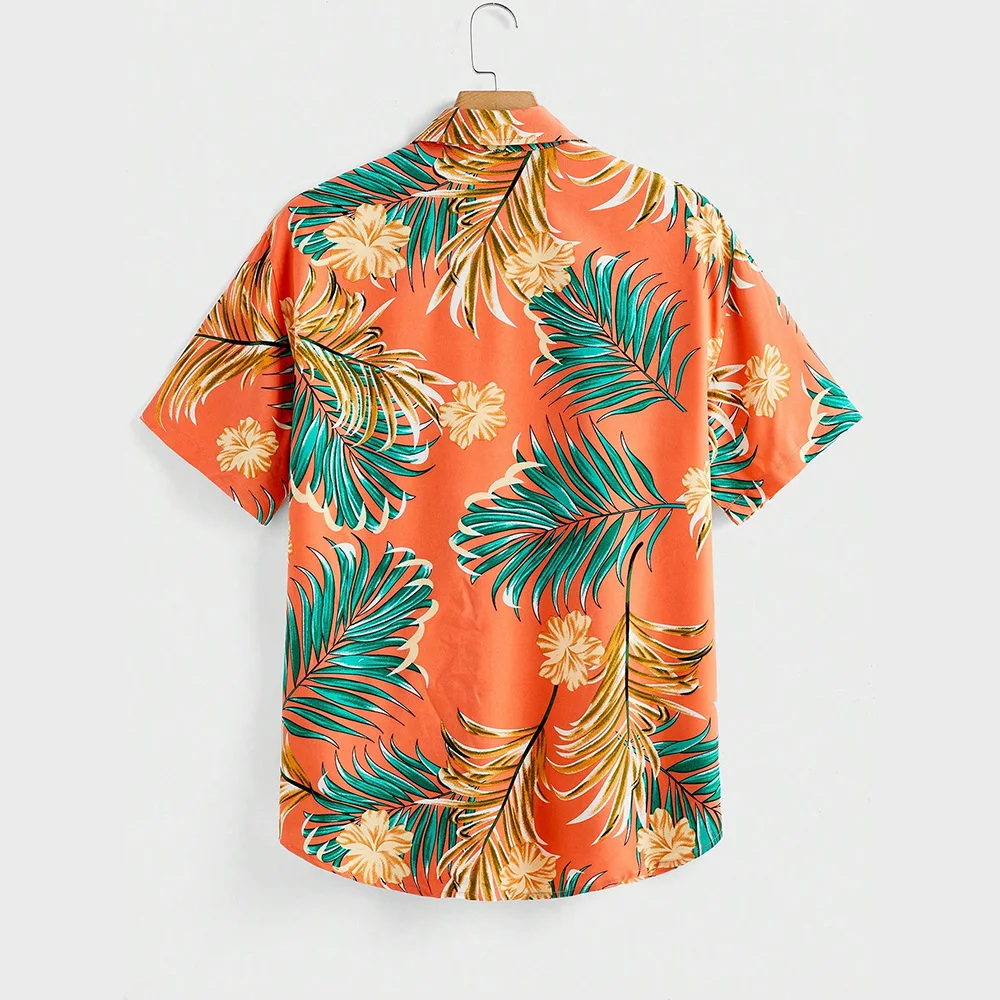 

Men's Shirt Orange plants 3dPrinted Shirt Hawaiian Shirt Beach Shirt CasualThin Shirt Plus Size Shirt Turtle Neck Polo Shirt