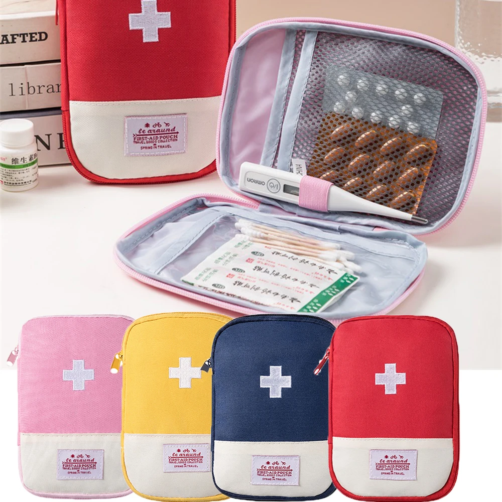 Portable Medicine Bag First Aid Kit Medical Emergency Kits Organizer Outdoor Household Medicine Pill Storage Bag Travel S/L