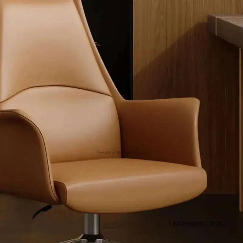 Сиденье Офисный стул Поворотная основа Дизайнерская игровая роскошная современная спинка Оранжевый подлокотник Стулья Подголовник Cadeiras Мебель для спальни