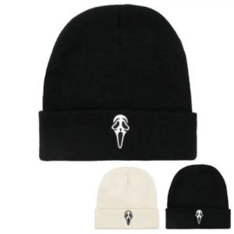 2023 New Casual Skull Embroidery Knitted Hat for Men fashion High Quality Hip Hop Cap for Women Outdoors Vintage Beanie Hat