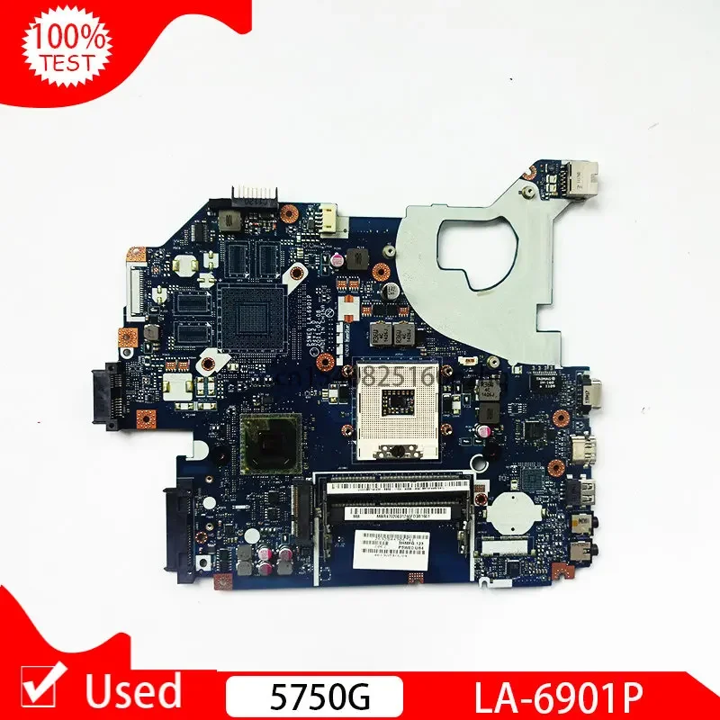 Laptop Motherboard usado para Acer, placa principal, Mainboard, LA-6901P, 5750, 5750G, 5755, HM65