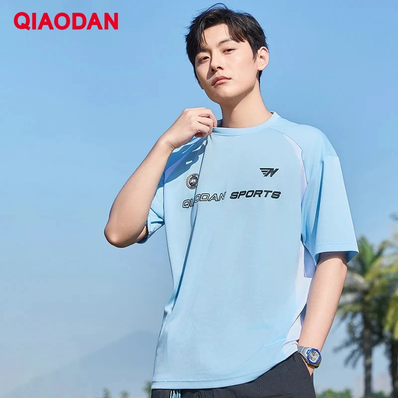 

QIAODAN Fashion Sports Short-sleeved T-shirts for Men 2025 Summer New Casual Trend Breathable Women Letter Print Top XHS23241983