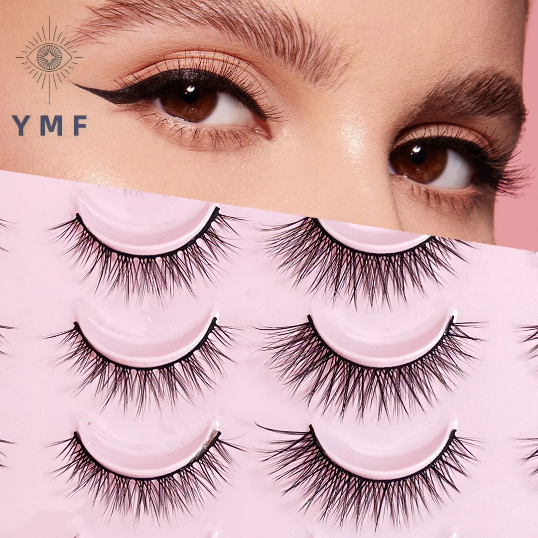 20 Pairs Russian Strip Lashes 6D Fiber Lashes Natural Eyelashes Dramatic False Eyelashes Wholesale Eyelash Extension