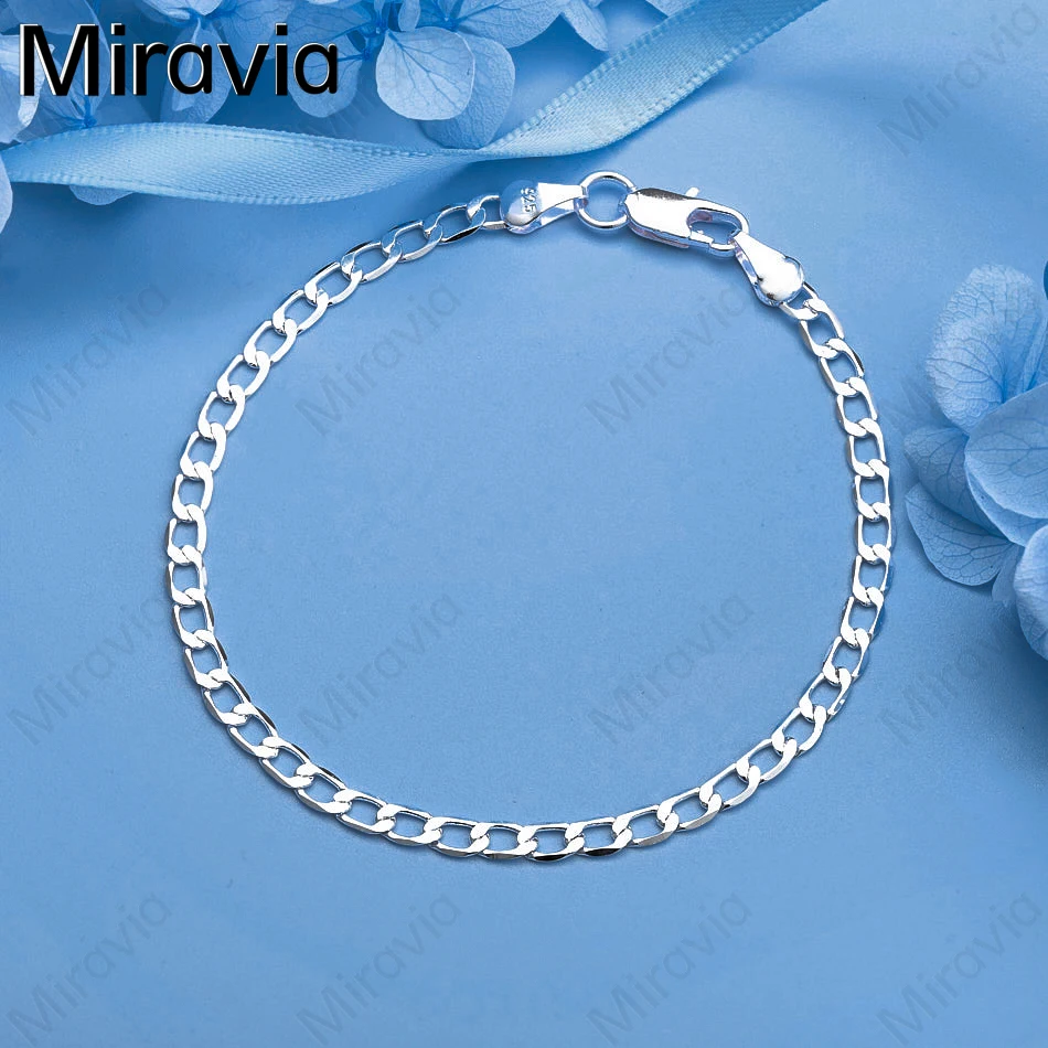

Miravia 925 Sterling Silver 4mm One by One Bracelet Fashion Charm Women Party Jewelry