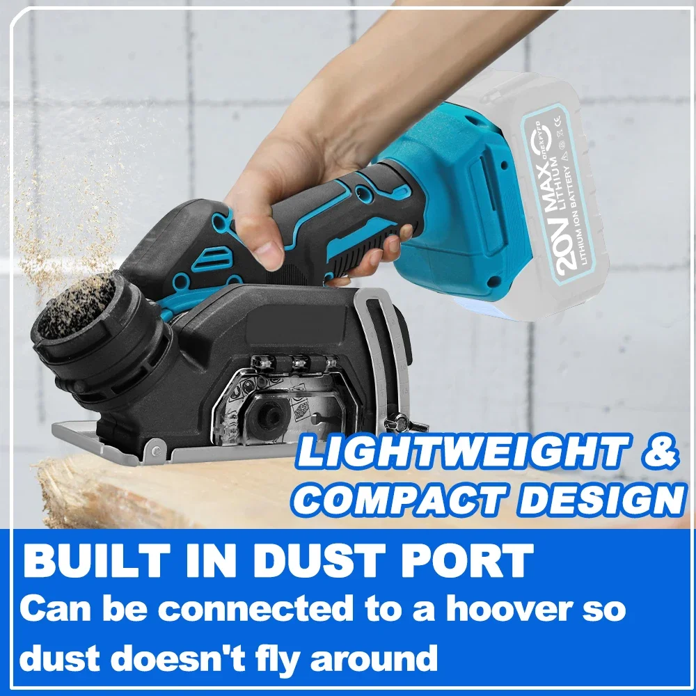 ONEKFYFD Angle Grinder 3inch Speed Variable Cordless Electric Grinding Cutting Woodworking Tool for Makita 18V Battery