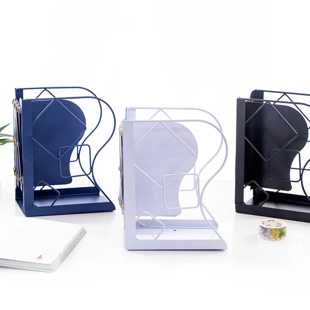Stretching Metal Bookend Folding Adjustable Desktop Book Storage Organizer Home Holder Book Storage Organizer Stretching Bookend