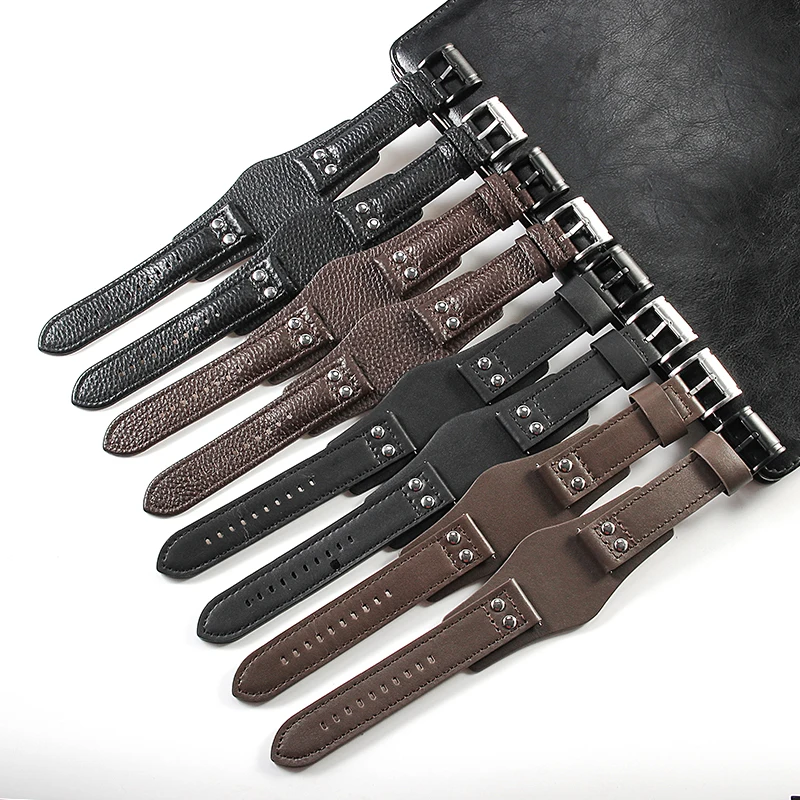 Correas de reloj de cuero de vaca genuino, correa Flexible y Lisa para Fossil CH2891, CH3051, CH2564, CH2565, resistente al agua, 22mm