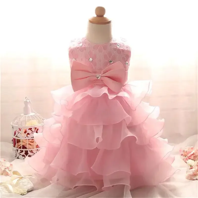 Ragazze torta principessa abiti da ballo festa di compleanno matrimonio abito formale abiti in Tulle vestito da cerimonia per bambine