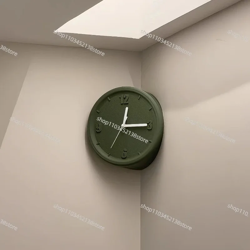Corner Clock Wall Clock Living Room Wall Hanging 2025 New Model High-end Silent