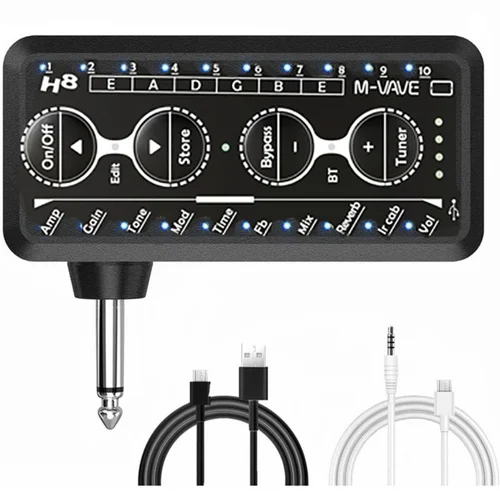 Imagen 2 del producto M-VAVE H8 amplificador de guitarra inalámbrico Mini amplificador de altavoces Combo amplificador recargable para eléctrico/bajo/acústico ​ ​
