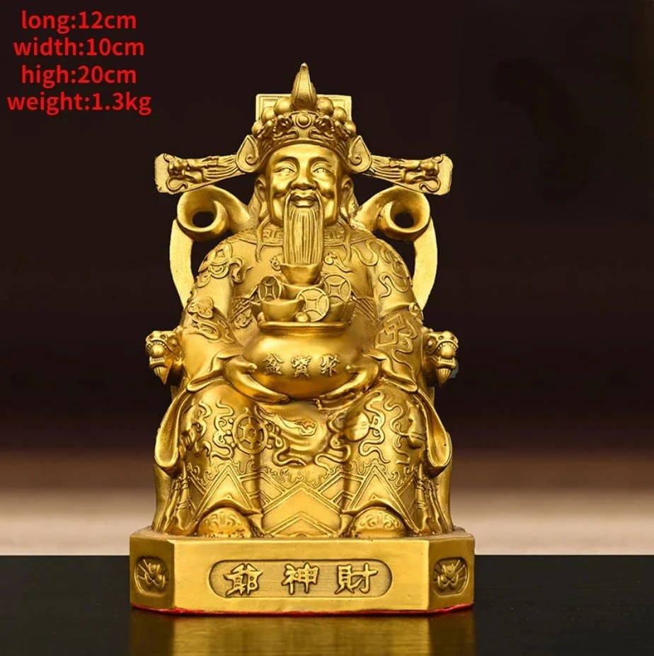 Copper God of Wealth Ornaments Home Office Desktop Decor Pot of Treasures Home Store Gifts - view 5