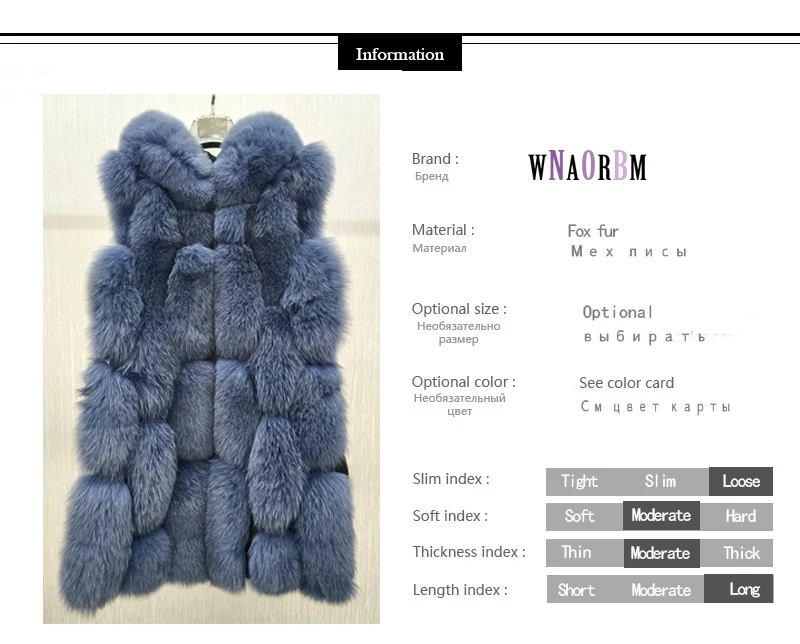 Hochwertige Luxus Frauen Echtpelz Mantel Winter jacke lange Natur fuchs Pelz Weste Echt Schaffell Leder Kapuze dicken warmen Mantel – Detail 2
