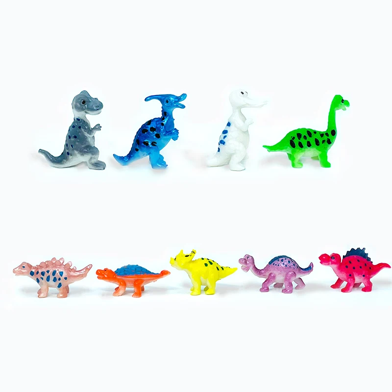 10Pcs/Set Mini Simulation Animal Dinosaur Model Stegosaurus hadrosaur Tyrannosaurus Figures Kids Cognitive Educational Toys