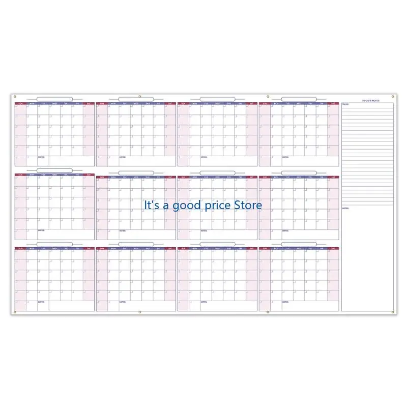 2026 Anno intero per visualizzare il calendario Calendario cancellabile riutilizzabile Pianificatore annuale 2026 Pianificatore