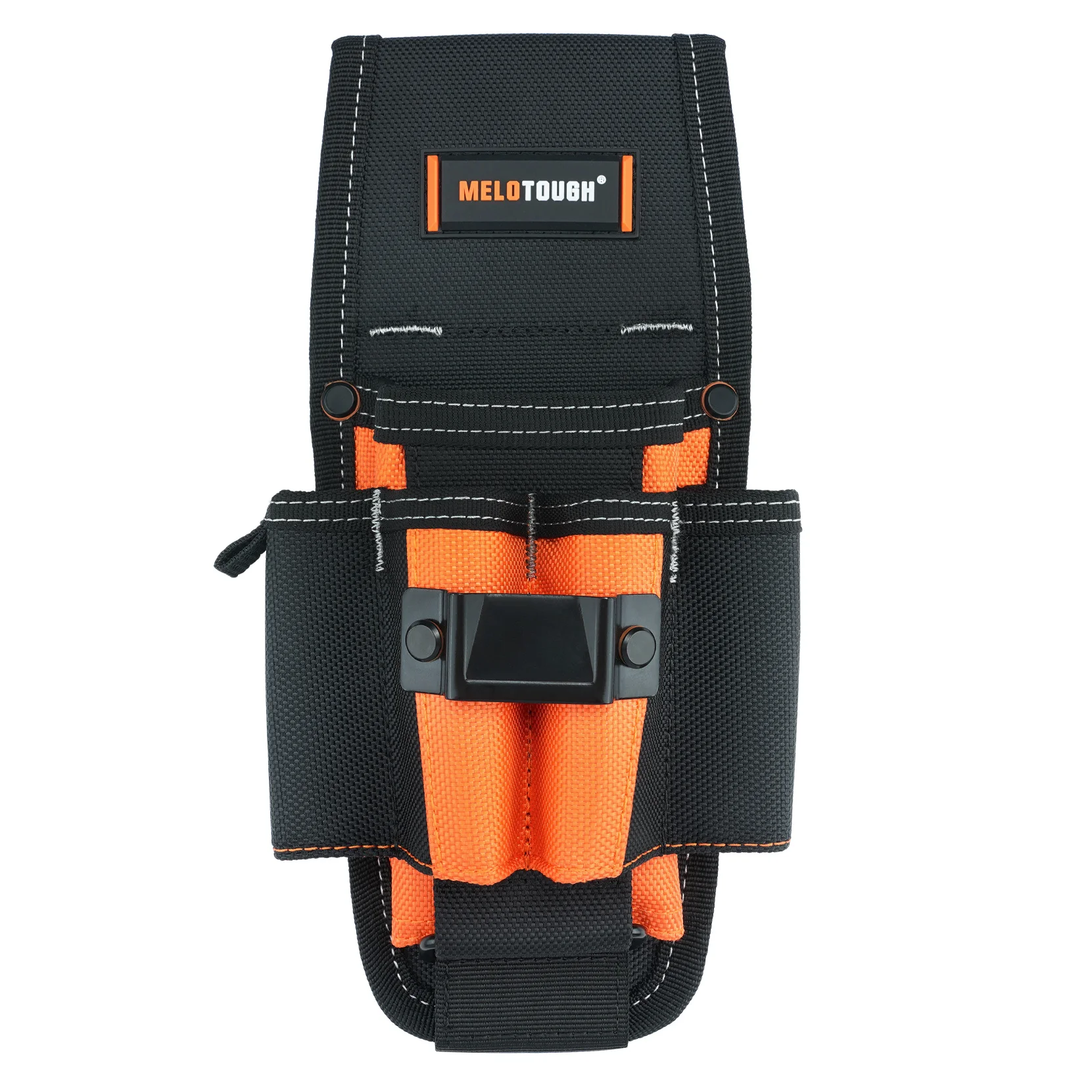MELOTOUGH 7-Pocket Technician Pouch-Small Pocket Tool Belt Pouch with Belt Clip,Clip on Larger Pockets & Loop