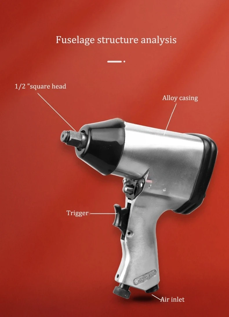 

Pneumatic Wrench High Torque Pneumatic Impact Wrench Spanner Air Tools Wrench Tool For Car Wheel Repairing