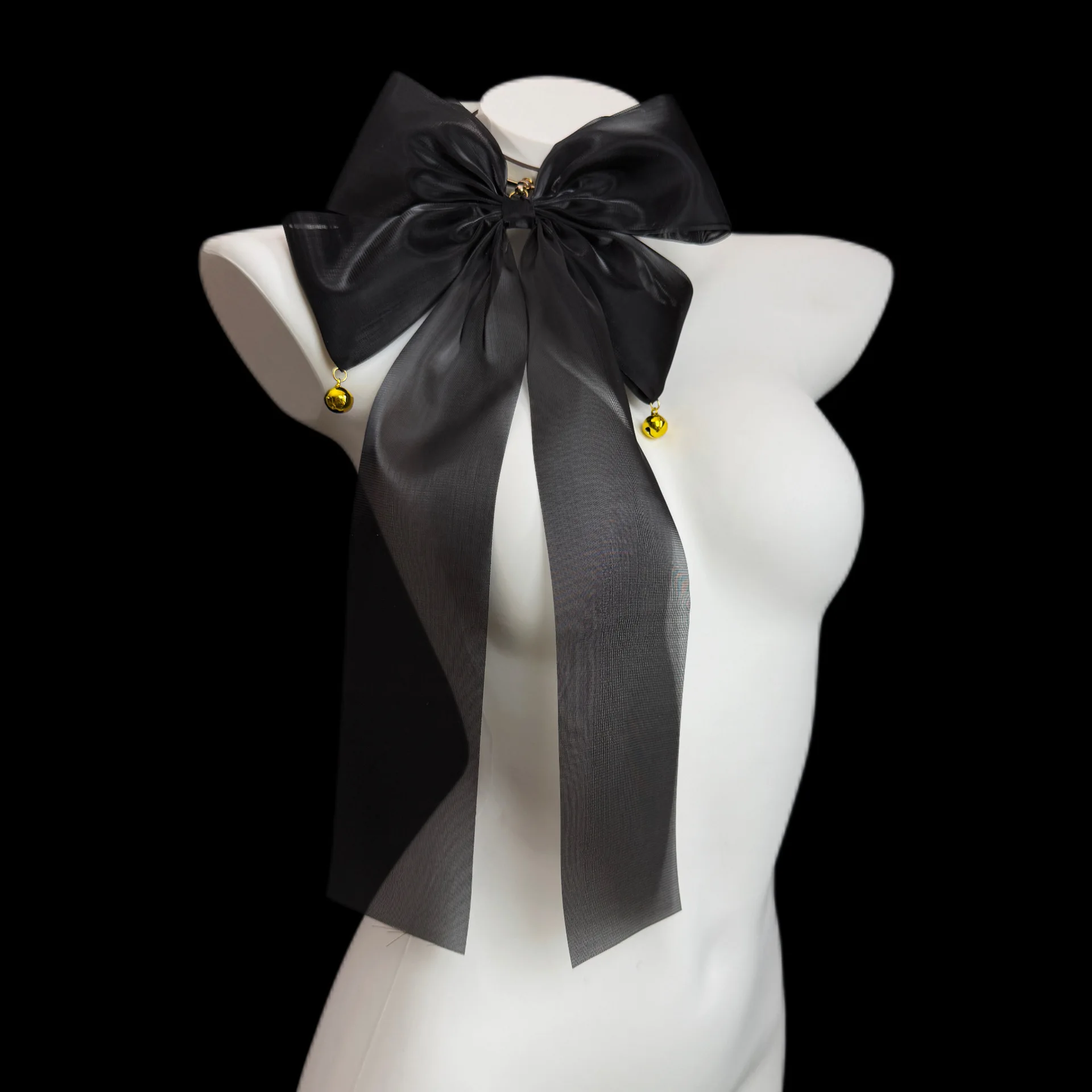 Sex Products Super Fairy Mesh Bow Collar Multi-layer Ribbon Premium Design Internet Celebrity Bell Breast Clip Body Chain view 4