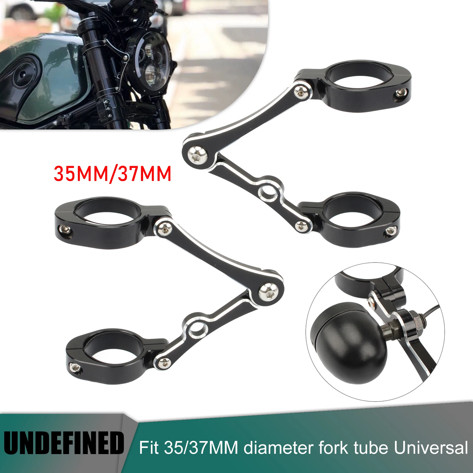 35mm/37mm Headlight Bracket Mount Clamp Motorcycle Fork Tube Turn Signal Holder For Harley Dyna Chopper Bobber Cafe Racer Custom