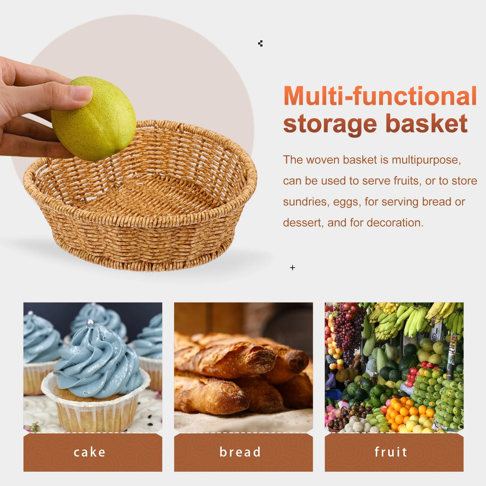 

Heart Shaped Candy Dish Wicker Storage Basket Lid Woven Baskets Fruit Organizer Decorative Tray Kitchen Bread Container Multi