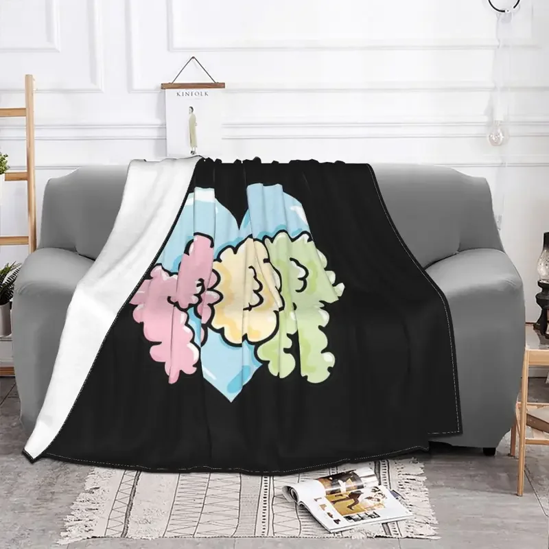 Feid Merch Heart Mor Blankets Coral Fleece Plush Summer Ferxxo Breathable Warm Throw Blanket for Home Bedroom Rug Piece