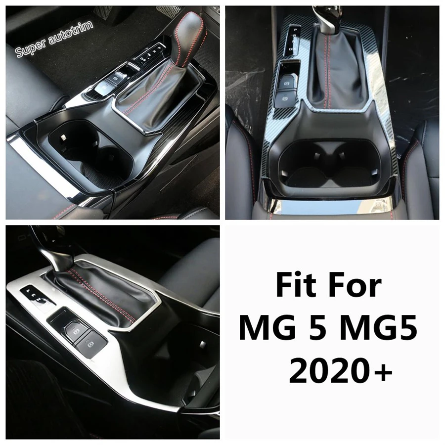 

Central Control Gear Shift Panel Water Cup Frame Molding Cover Trim Stainless Steel Interior Accessories For MG 5 MG5 2020 2021