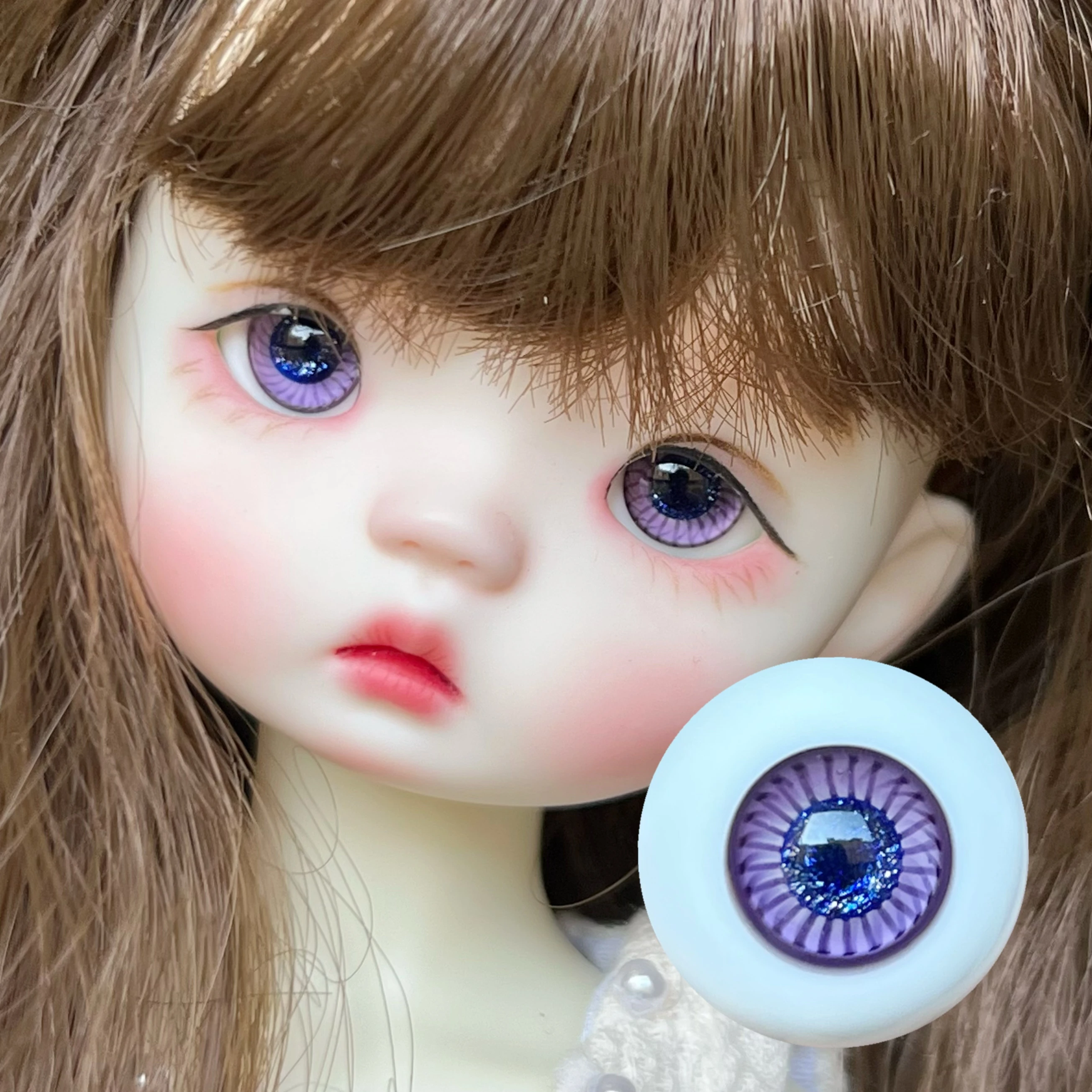 

BJD doll eyeballs for 1/3 1/4 1/6 size bjd doll eyes cute12mm 14mm glass eyeball eyes for toys doll accessories