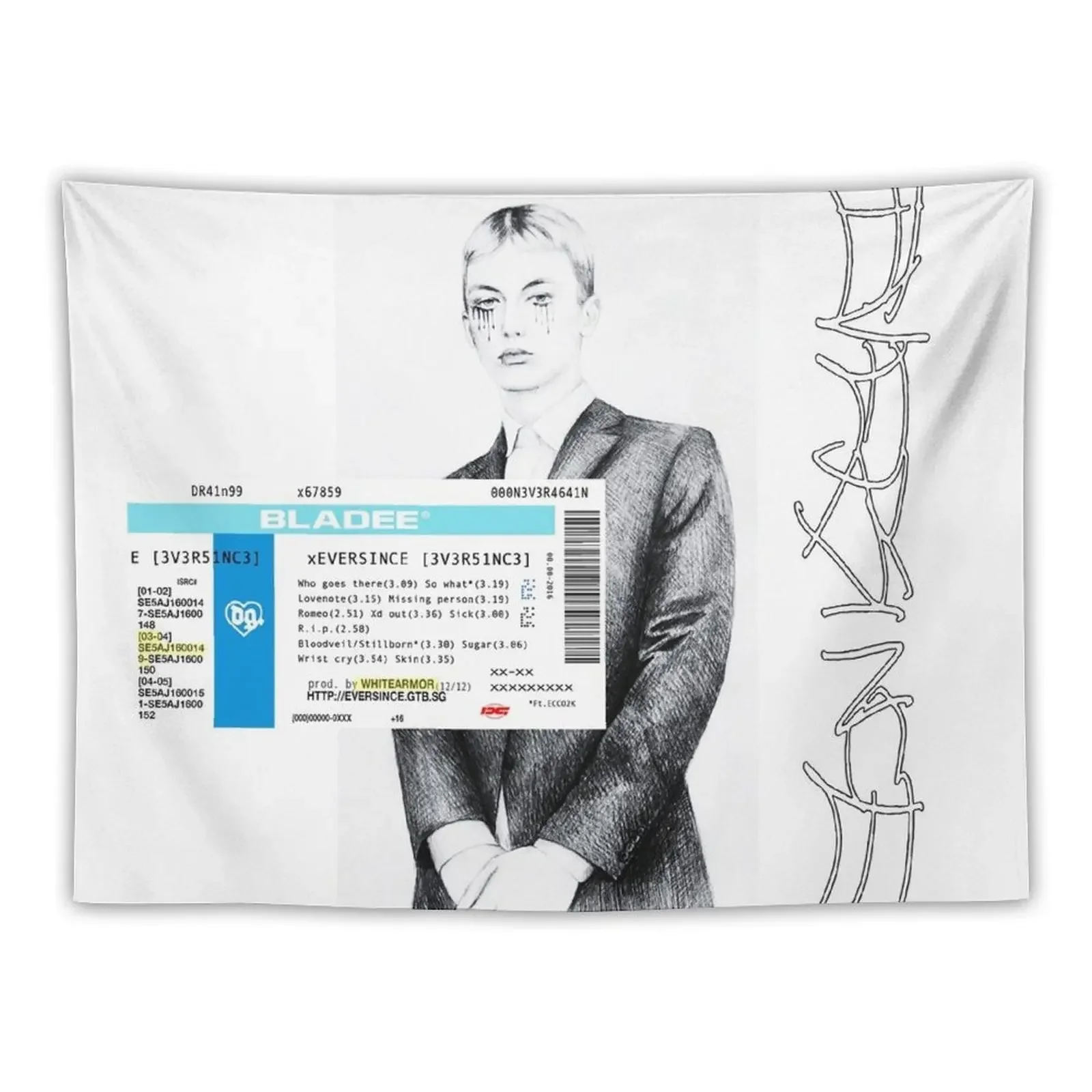 

Eversince Bladee HQ Album Cover Tapestry Room Aesthetic Decoration For Bedroom Decoration Bedroom Tapestry