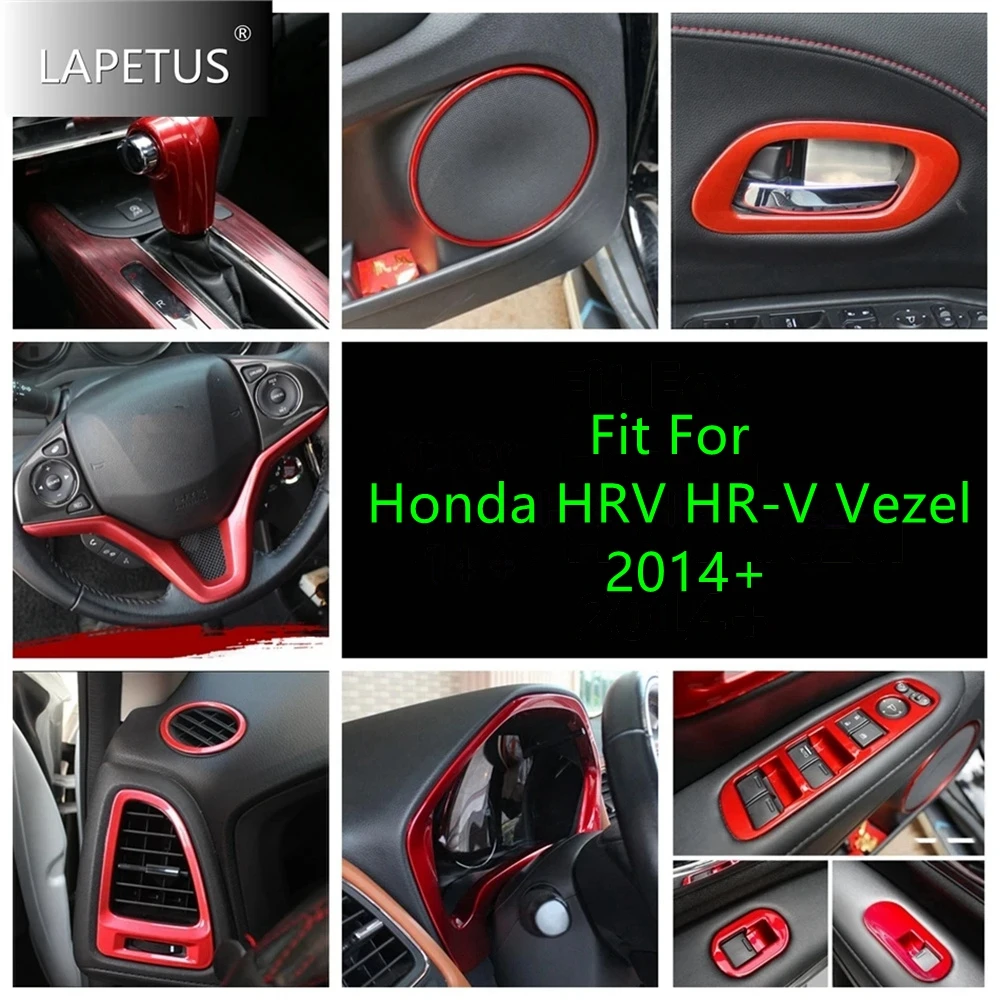 

Red Door Speaker / Window Lift / Dashboard Panel / Steering Wheel Cover Trim Accessories For Honda HRV HR-V Vezel 2014 - 2020