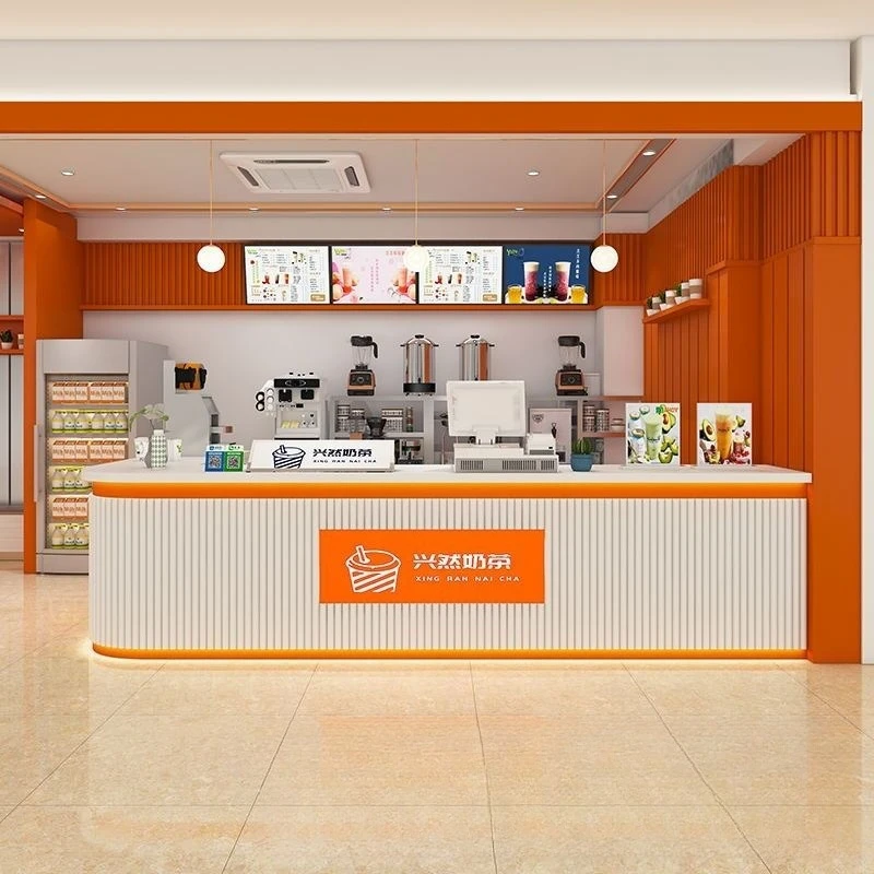 

Milk tea shop bar checkout page fried chicken burger shop checkout page s restaurant front desk curved reception corner sjn