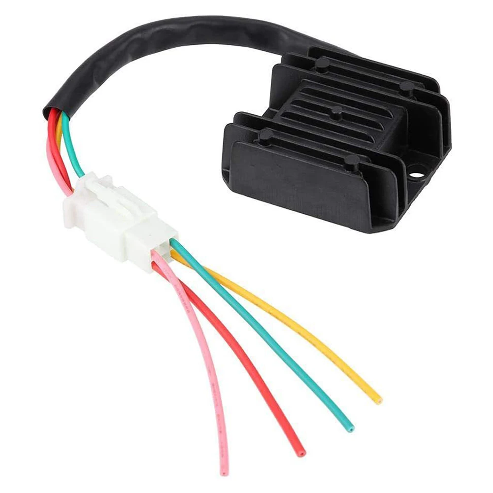 4 Wires Motorcycle Voltage Regulator Rectifier 4 Pins Motorcycle Regulator Rectifier for ATV GY6 CG125-250CC Scooter SSR 125