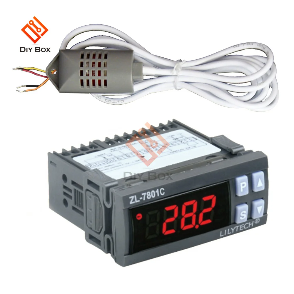 ZL-7801C Dual 16A Output Hatch Controller Temperature And Humidity Controller AC100 -240V 50HZ/60HZ Automatic Multifunctional