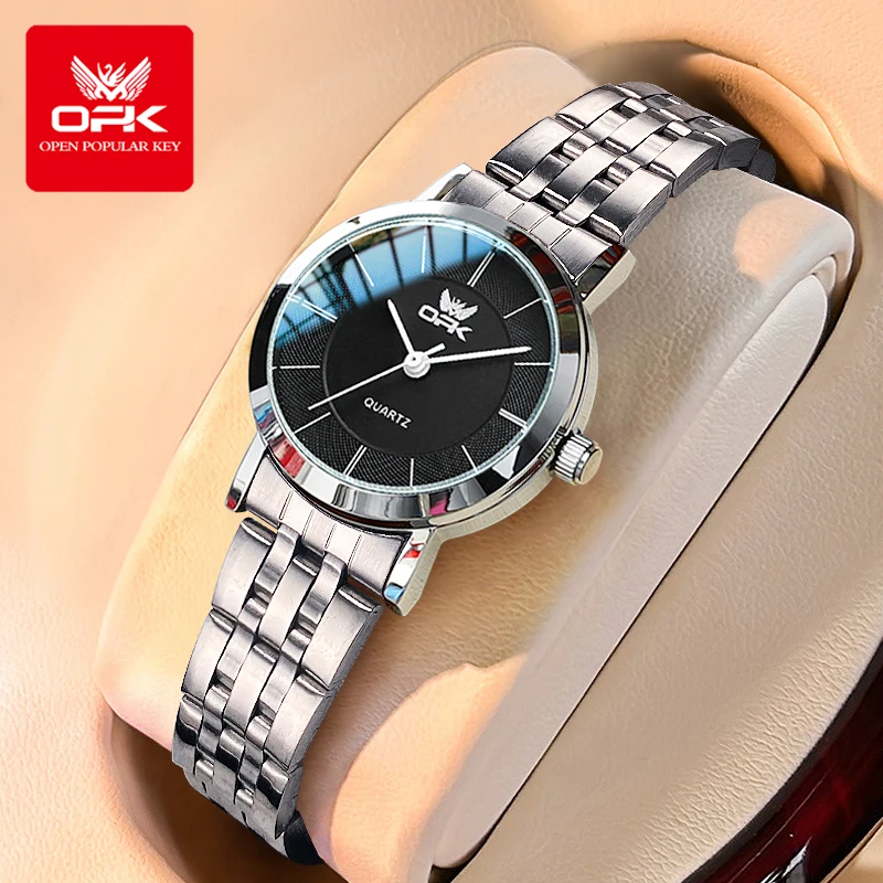 OPK Brand Women's Steel Belt Watch Simple and Fashionable Quartz Waterproof 6019