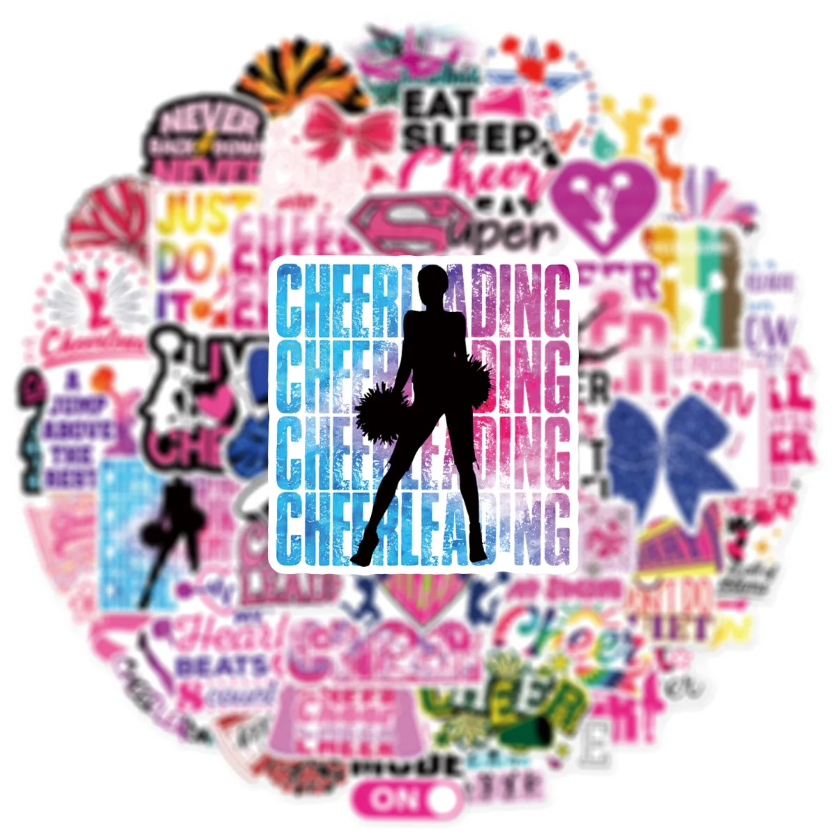 10/60 قطعة عنصر التشجيع ملصقات مسابقة الكرتون تعال على الكتابة على الجدران الديكور المحمول الغيتار الهاتف سكيت اللعب الشارات #3