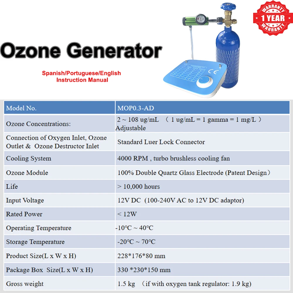 

CE Certified Ozone Generator Purifier make Ozone Water/Oil For Medical Use O3 Therapy Equipment For Blood Therapy Wound Care