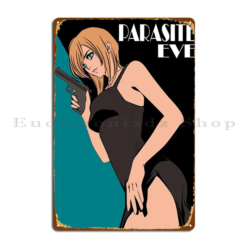 Aya Brea Parasite Eve Metal Sign Rusty Wall Decor Club Printed Wall Cave Tin Sign Poster