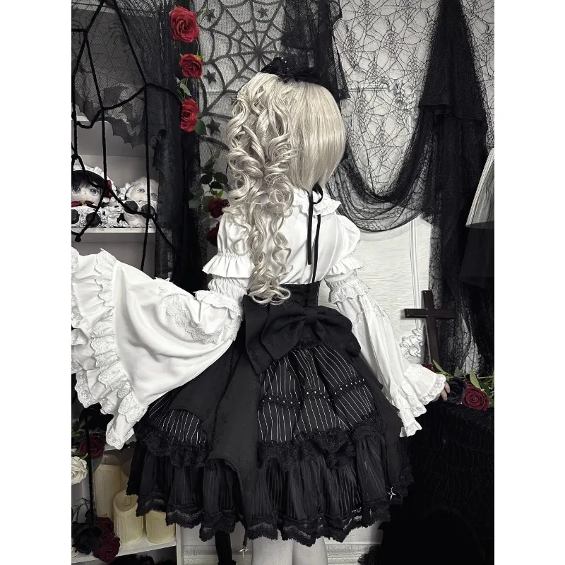 المرأة Presell Y2K لوليتا تأثيري فستان الأميرة اليابانية الفيكتوري القوطية هيكل السمكة حزام تنورة مجموعة مساء حفلة فستان حلو