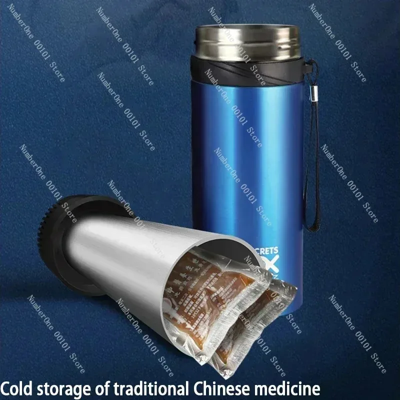 900mL LCD Insulin Cooler Cup Portable Medical Refrigerator for Drugs Beverages Mini Vacuum Flask with Temperature Display