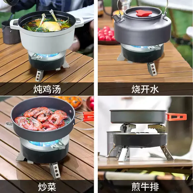 Outdoor cassette stove portable picnic windproof gas stove high power electronic ignition gas stove